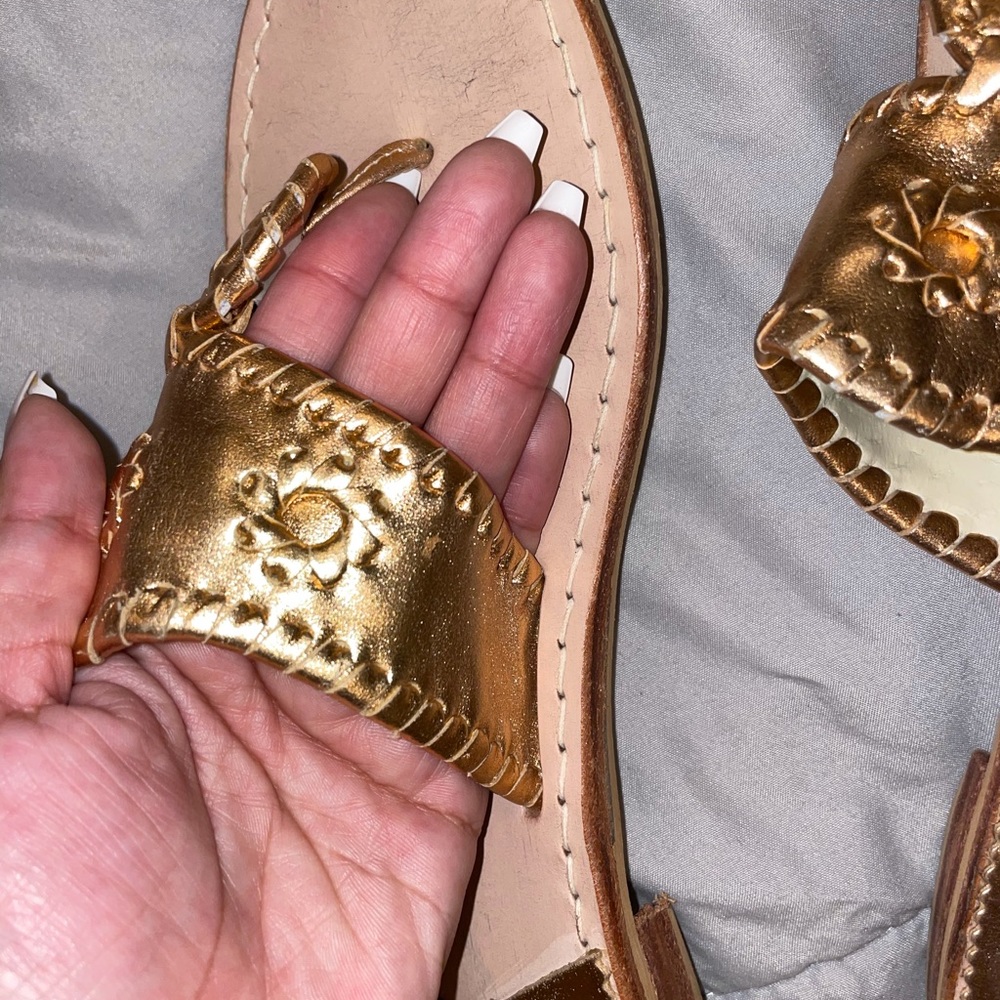ROSE GOLD JACK ROGERS SANDALS - Picture 2 of 3
